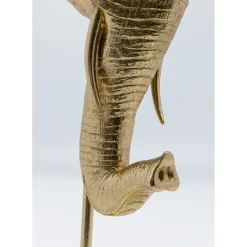 Bougeoir Elephant Head Dore 49Cm