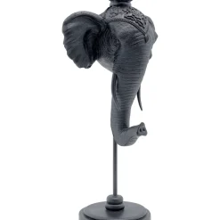 Bougeoir Elephant Head Noir 49Cm