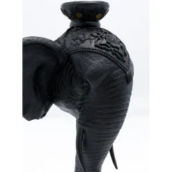 Bougeoir Elephant Head Noir 49Cm
