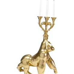 Bougeoir Gorilla Dore 71Cm