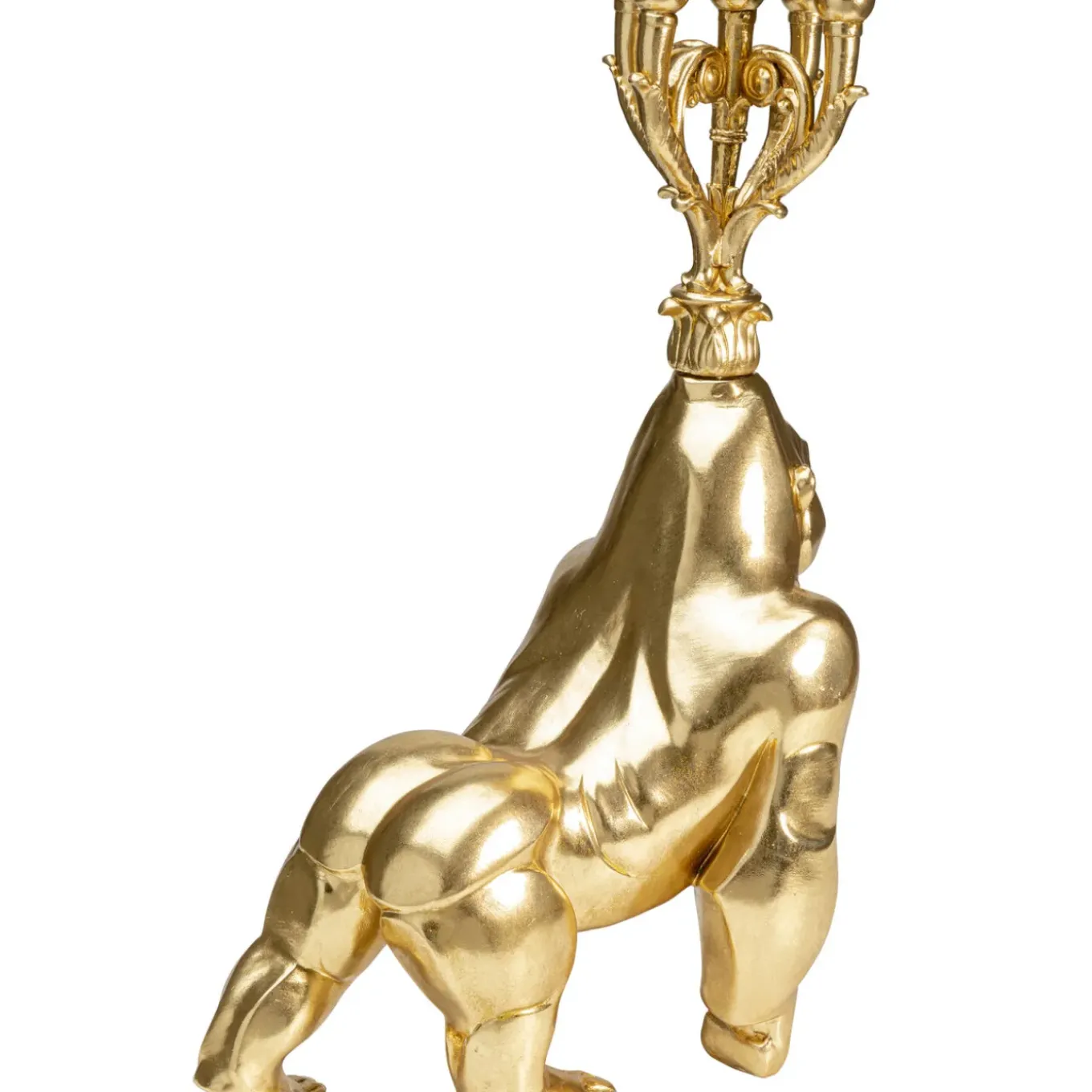 Bougeoir Gorilla Dore 71Cm