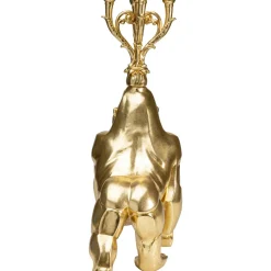 Bougeoir Gorilla Dore 71Cm