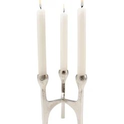 Bougeoir Stacky Argente 15Cm
