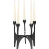 Bougeoir Stacky Noir 31Cm