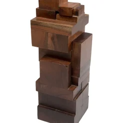 Bougeoir Wood Tetris 31Cm
