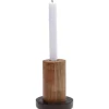 Bougeoir Wood Zylinder 15Cm