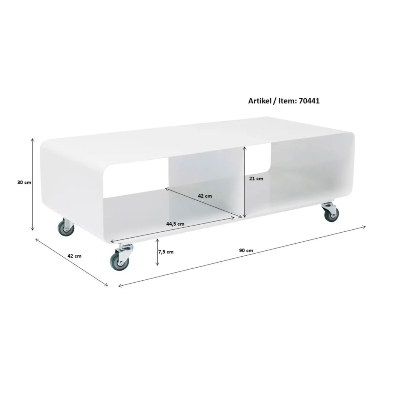 Buffet Bas Lounge M Gris 90X30Cm