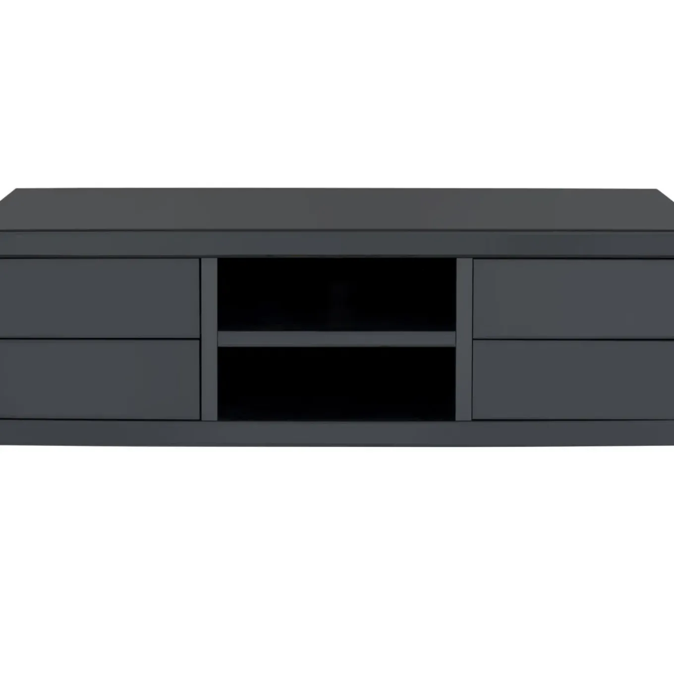 Buffet Bas Luxury Push Gris 140X50Cm