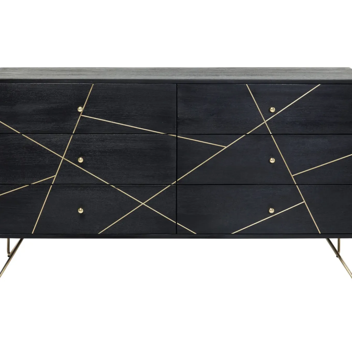 Buffet Gold Vein 6 Tiroirs 145X82Cm