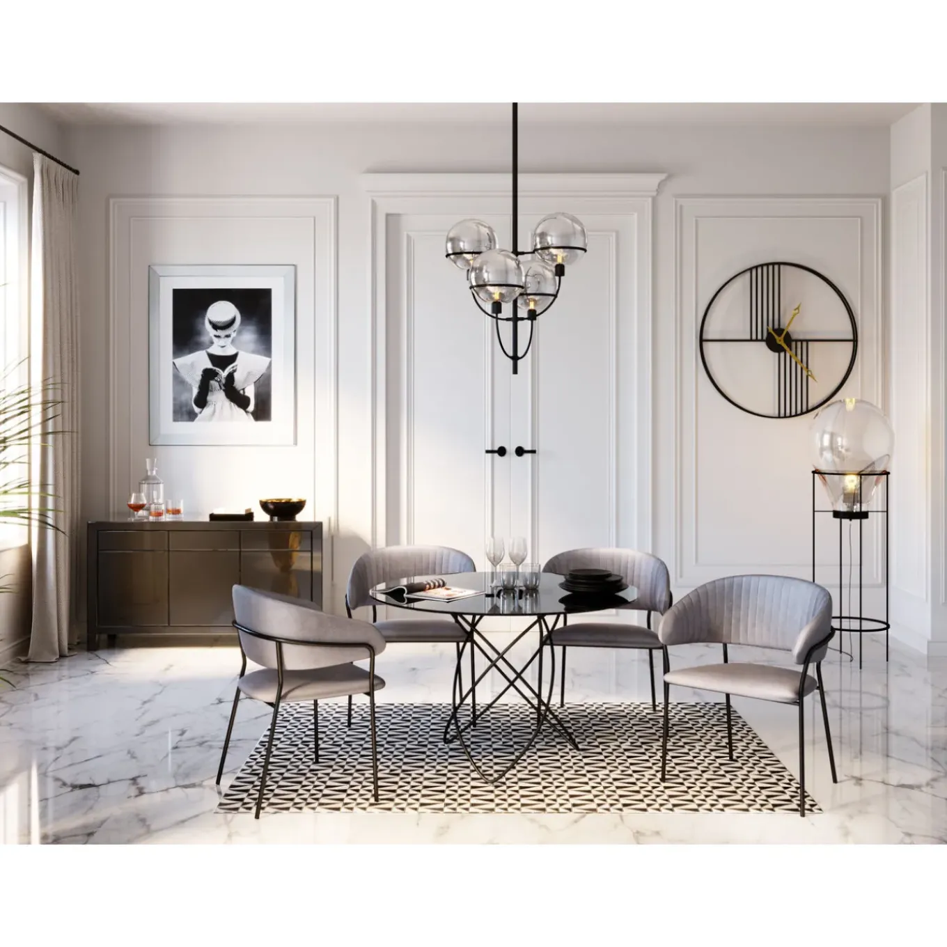 Buffet Luxury Push Gris