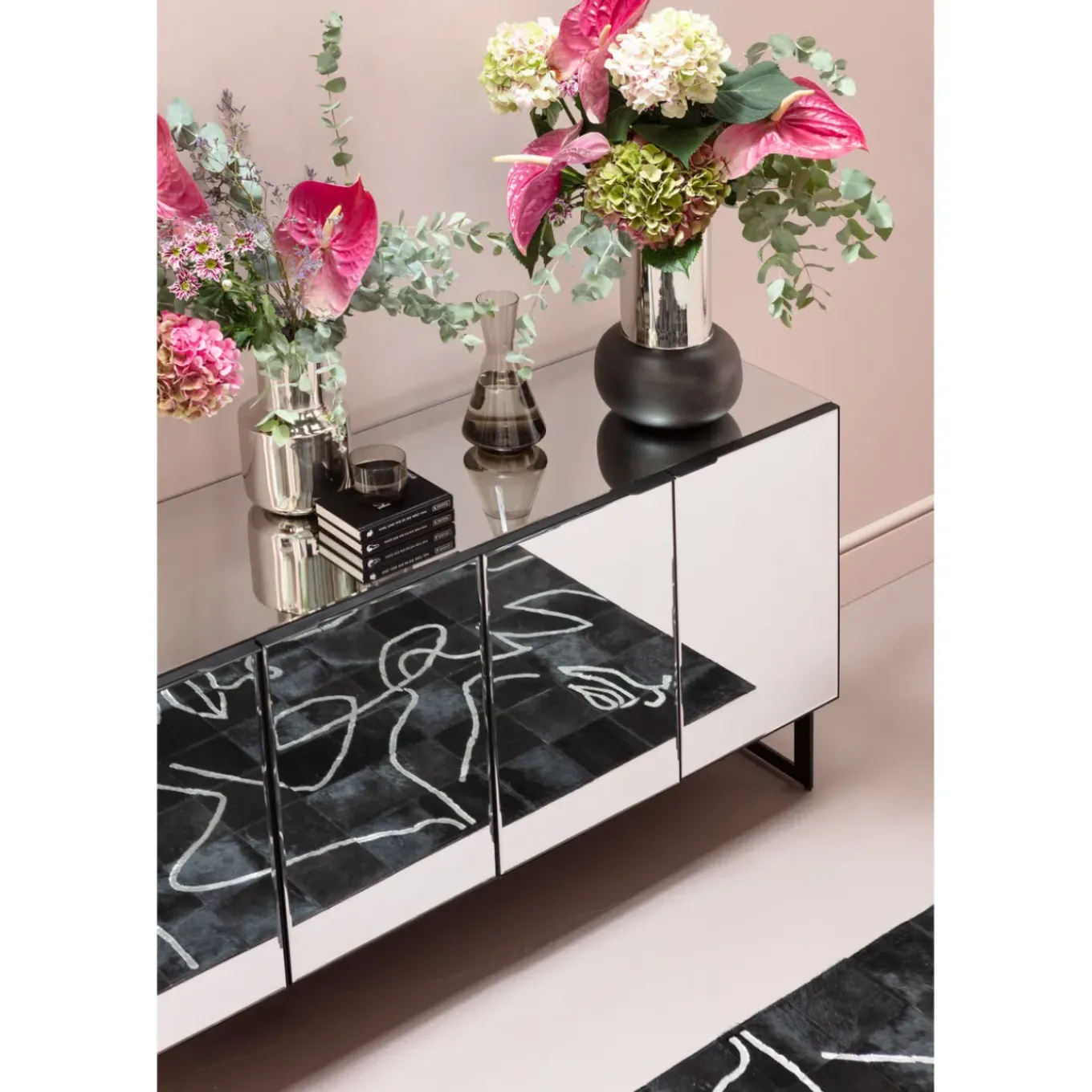 Buffet Soran Noir 160X45Cm