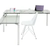 Bureau D Angle Lorenco Chrome 210X180Cm