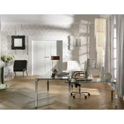 Bureau D Angle Lorenco Chrome 210X180Cm