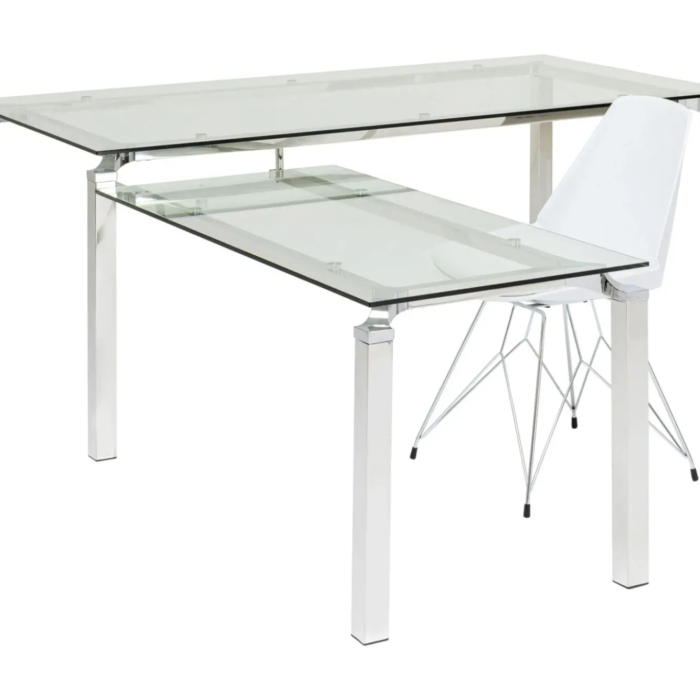 Bureau D Angle Lorenco Chrome 210X180Cm