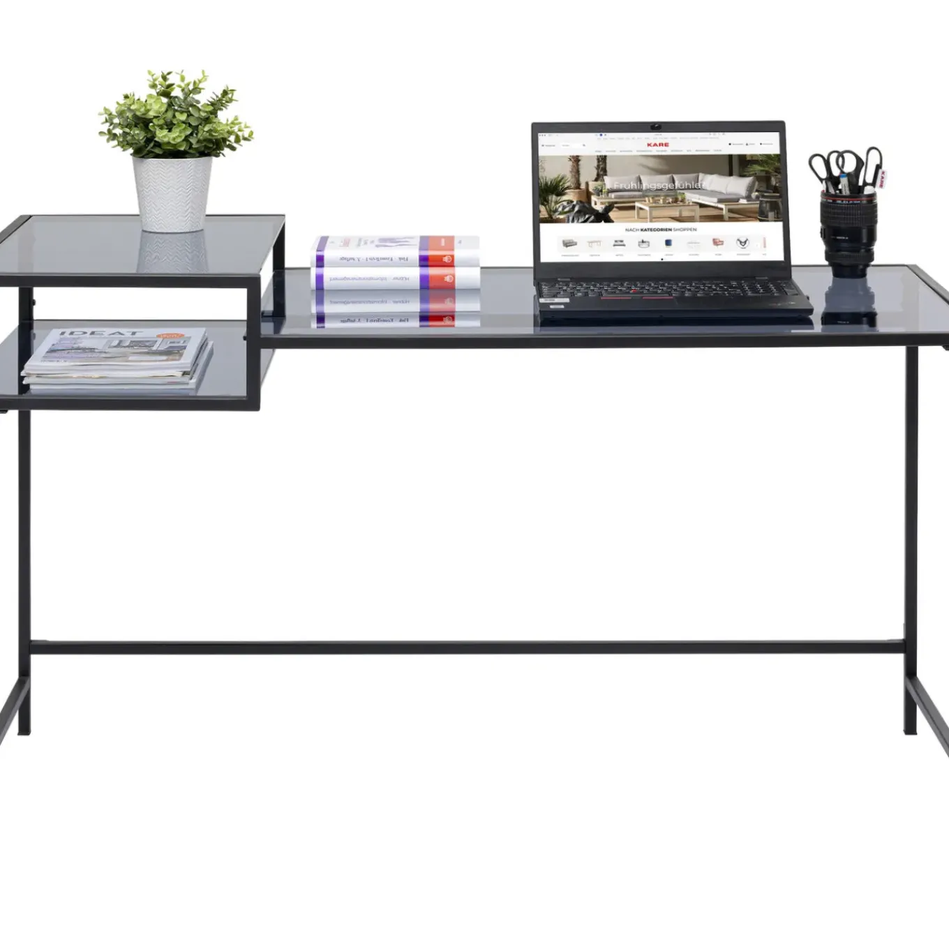 Bureau Loft Noir 134X60Cm