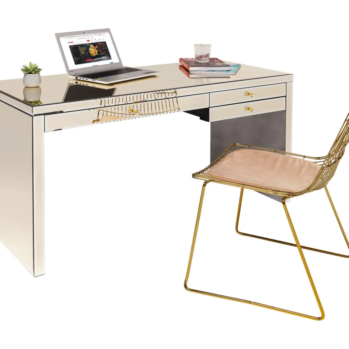Bureau Luxury Champagne 140X60Cm