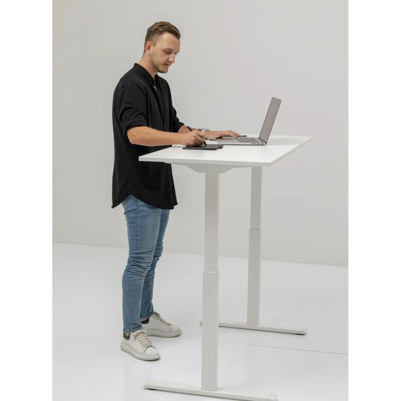Bureau Office Blanc Blanc 160X80