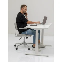 Bureau Office Blanc Blanc 160X80