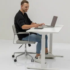Bureau Office Blanc Blanc 140X70