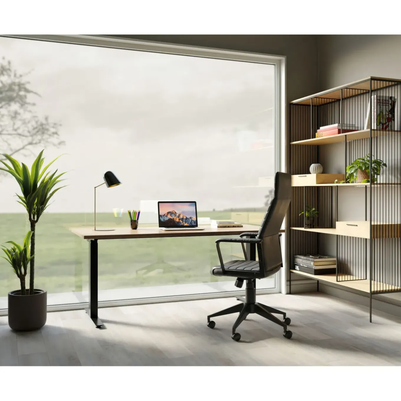 Bureau Office Jackie Chene Noir 160X80