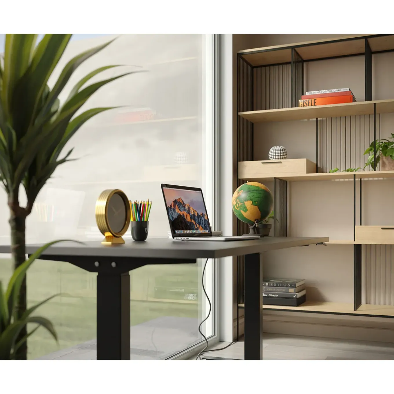 Bureau Office Noir Noir 140X70