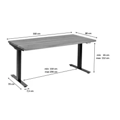 Bureau Office Symphony Chene Noir 160X80
