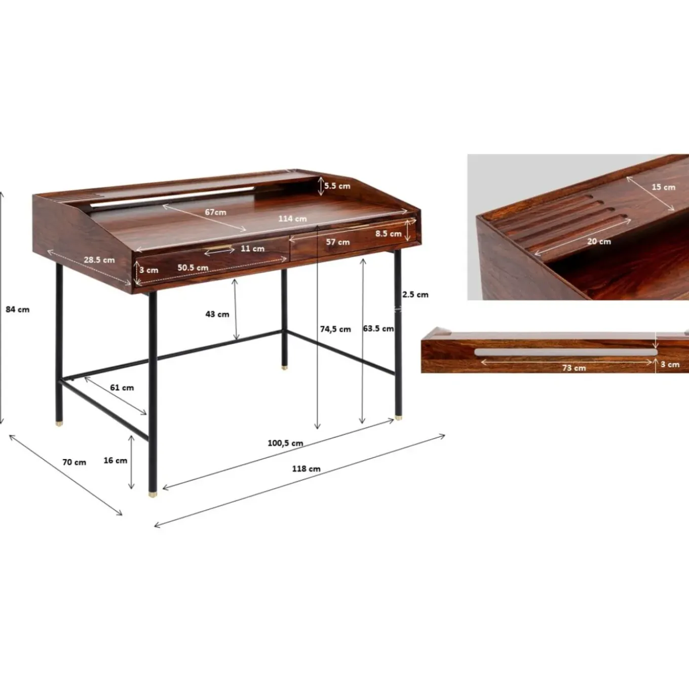 Bureau Ravello 118X70