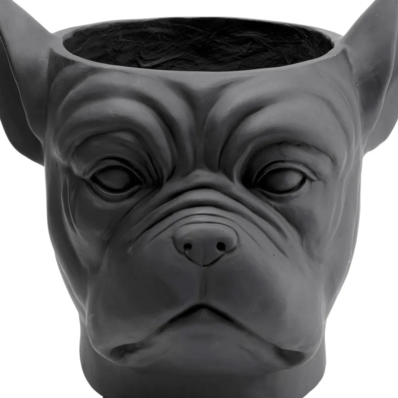 Cachepot Décoratif Bulldog Noir