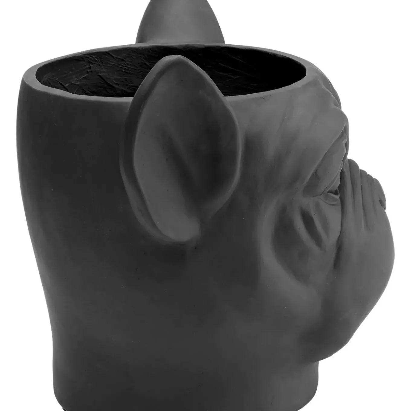 Cachepot Décoratif Bulldog Noir