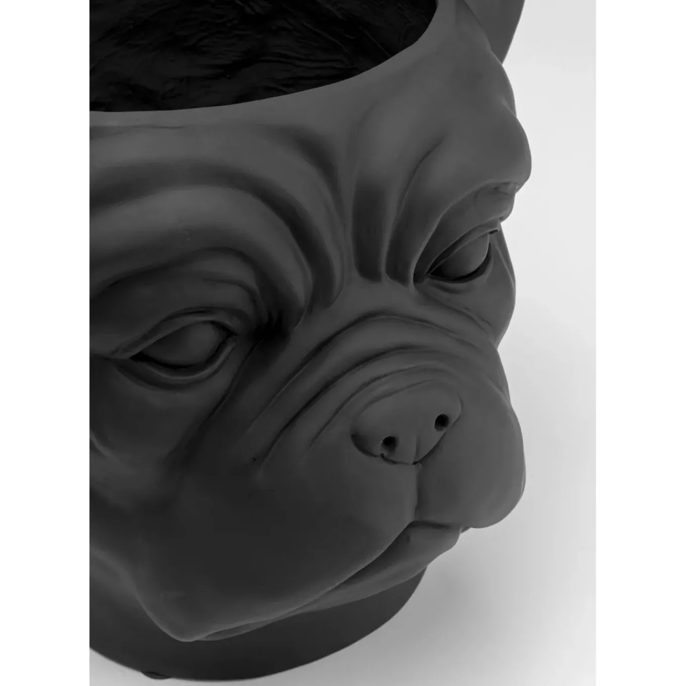 Cachepot Décoratif Bulldog Noir