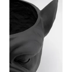 Cachepot Décoratif Bulldog Noir