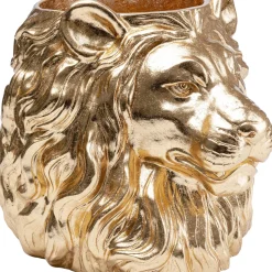 Cachepot Décoratif Lion Dore