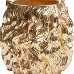 Cachepot Décoratif Lion Dore