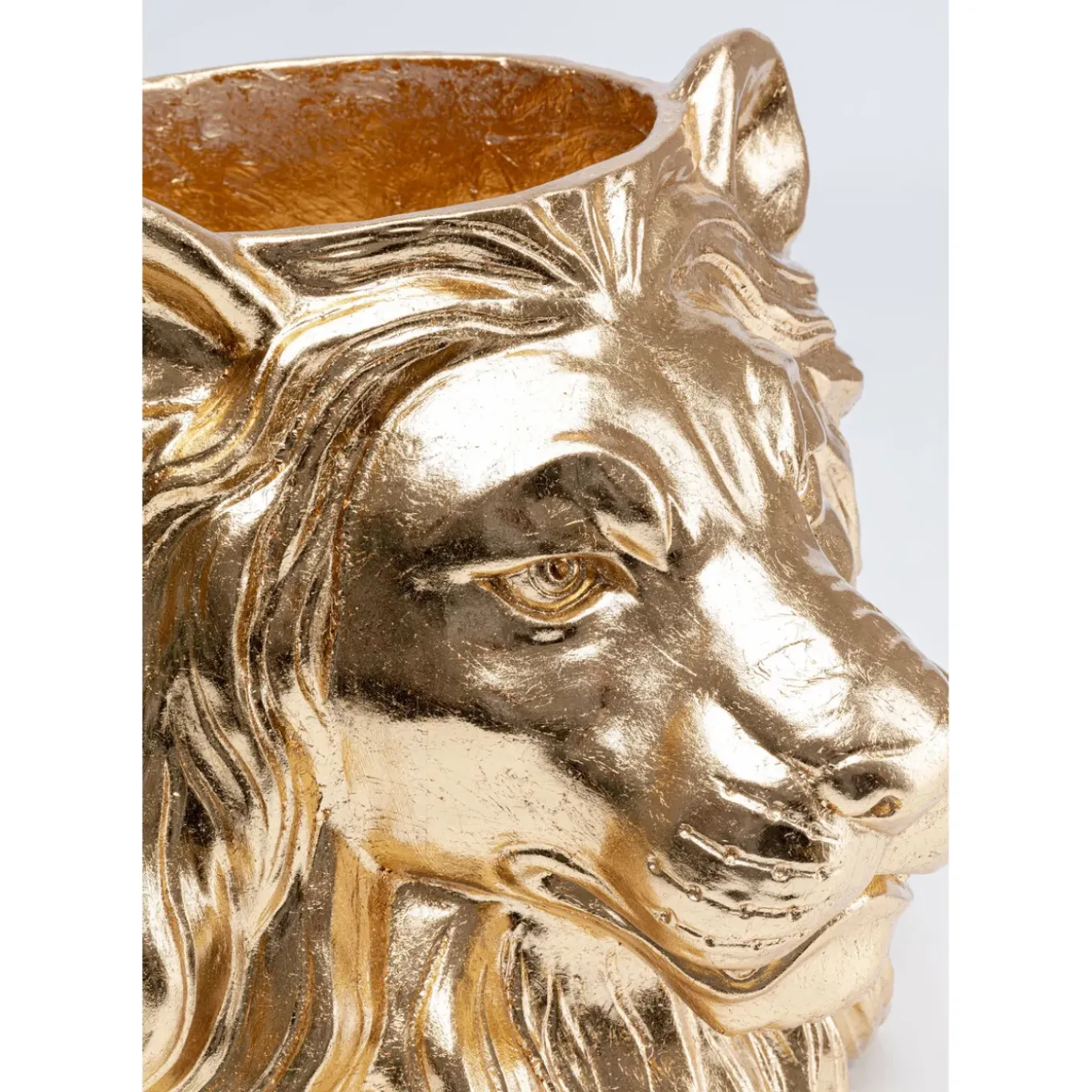 Cachepot Décoratif Lion Dore