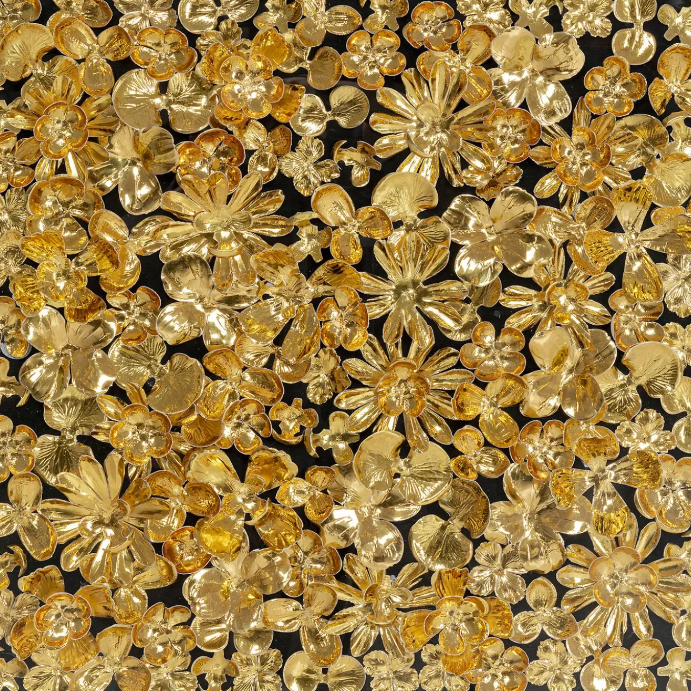 Cadre Décoratif Gold Flower 60X60Cm