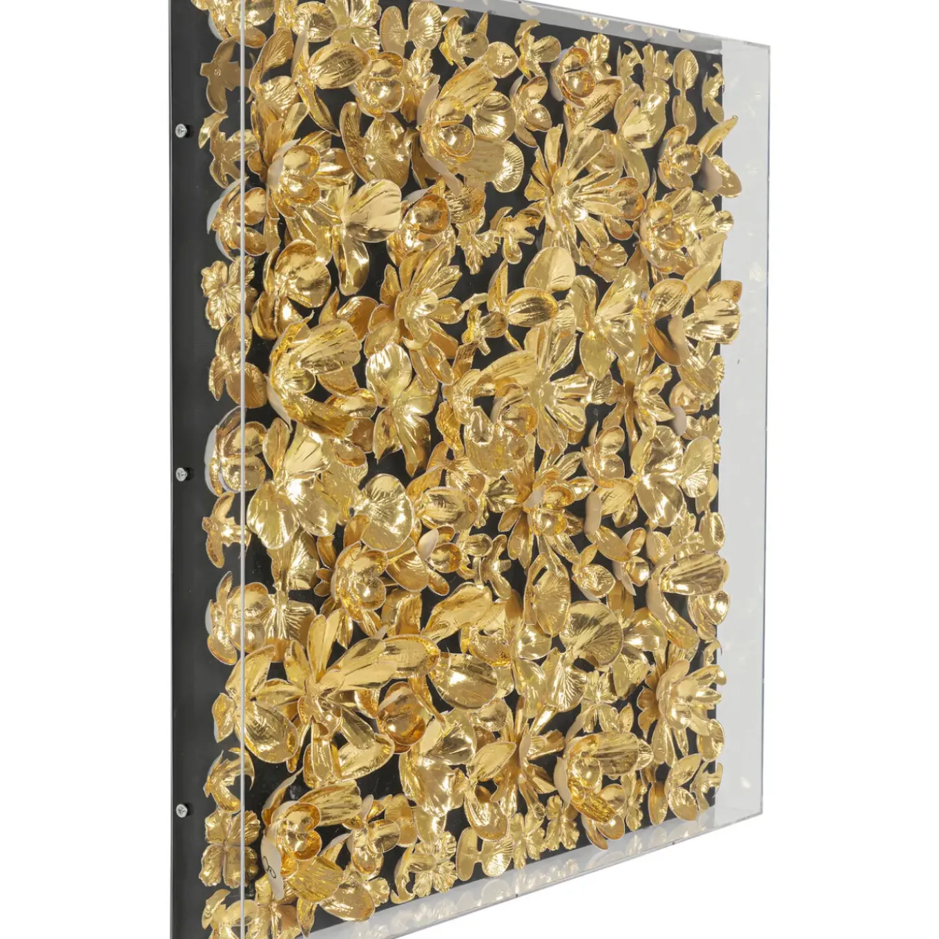 Cadre Décoratif Gold Flower 60X60Cm