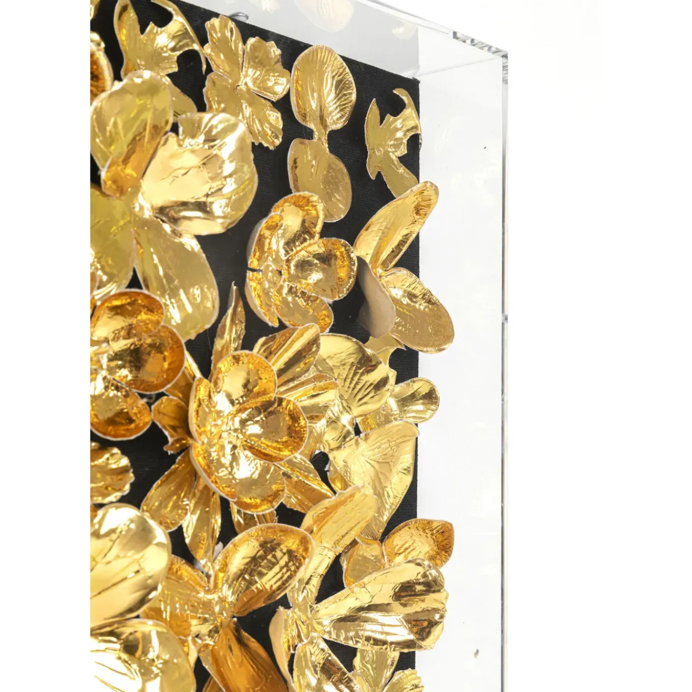 Cadre Décoratif Gold Flower 60X60Cm
