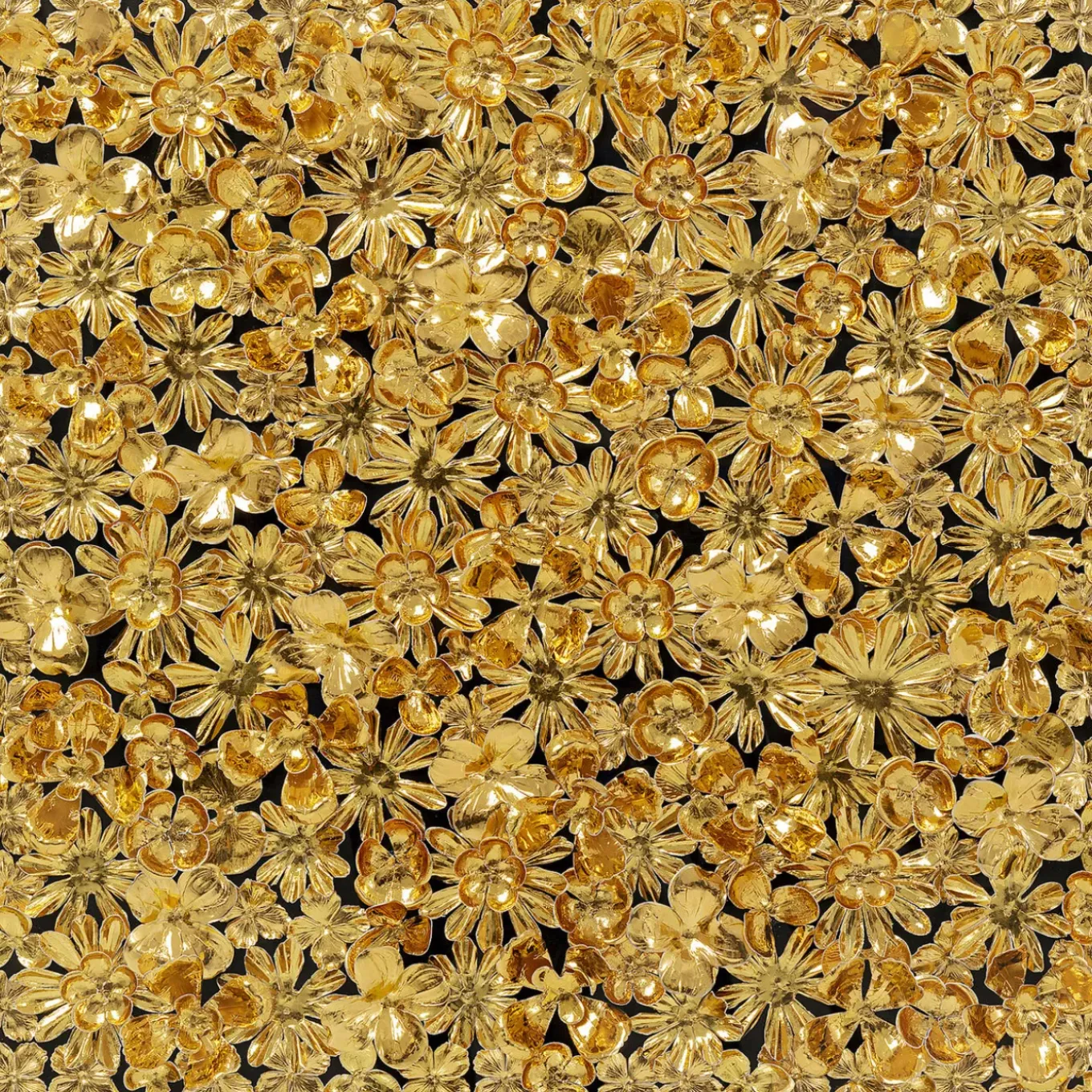 Cadre Décoratif Gold Flower 80X80Cm