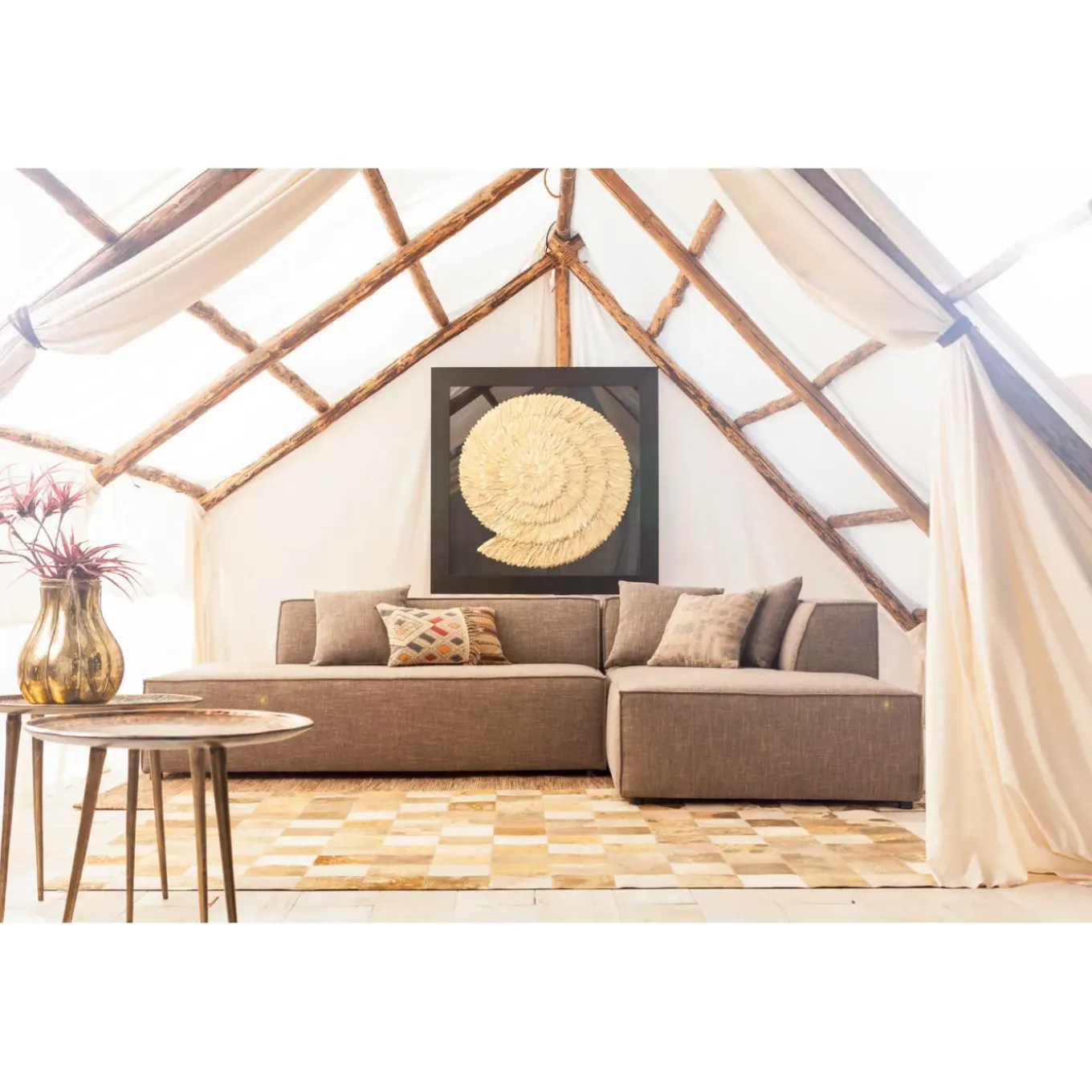 Cadre Décoratif Golden Snail 120X120Cm