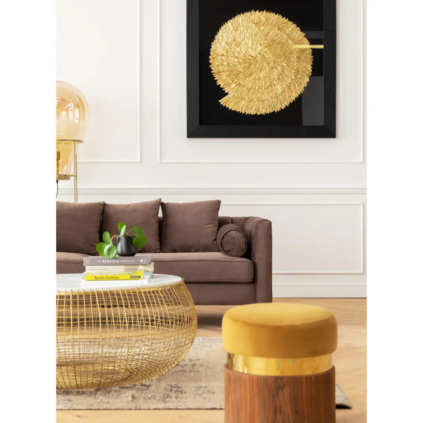Cadre Décoratif Golden Snail 120X120Cm