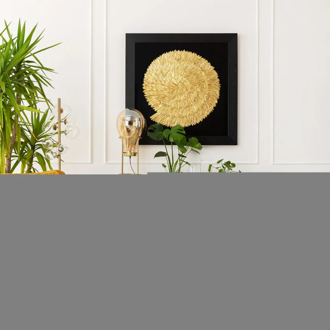 Cadre Décoratif Golden Snail 120X120Cm