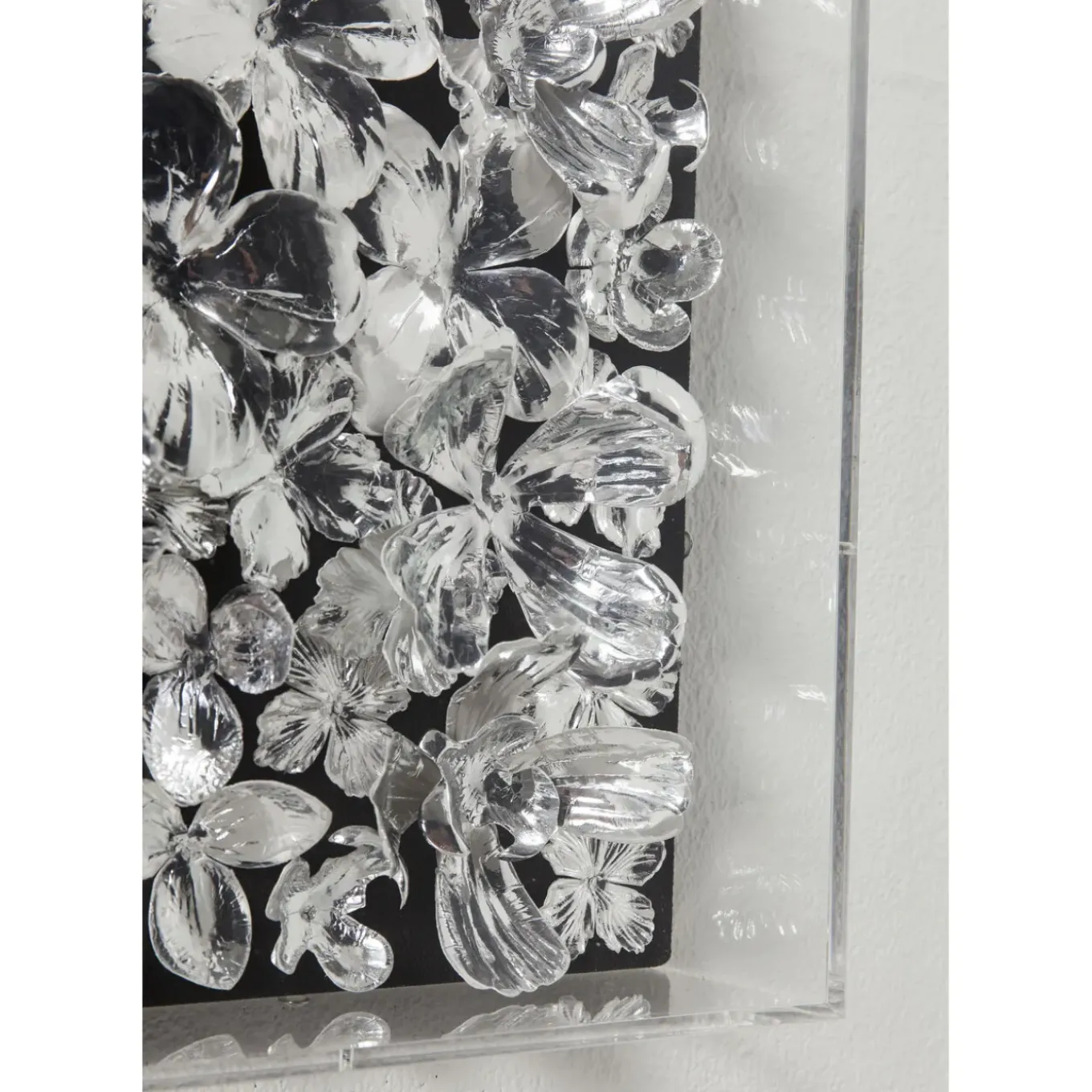 Cadre Décoratif Silver Flower 100X100Cm
