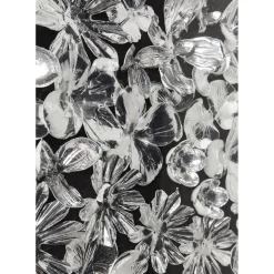 Cadre Décoratif Silver Flower 100X100Cm