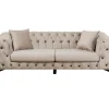 Canapés Bellissima 2-Places Velours Beige 200Cm