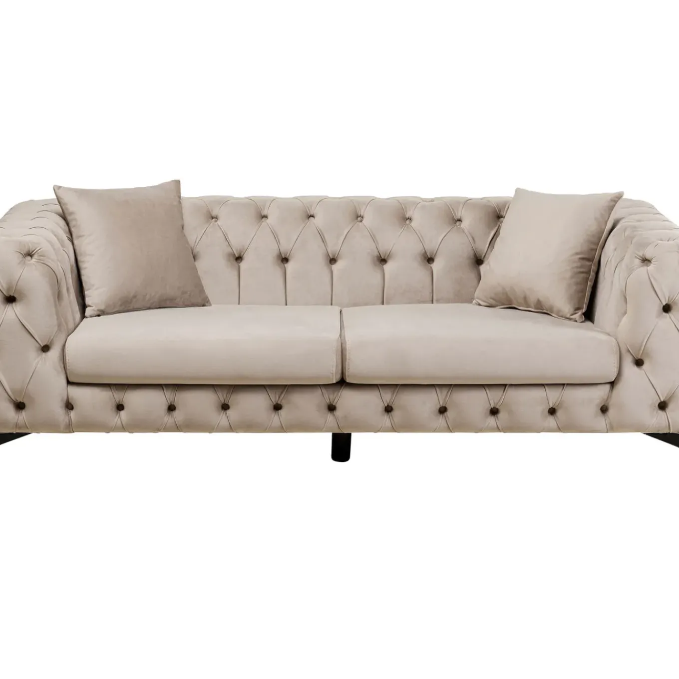Canapés Bellissima 2-Places Velours Beige 200Cm