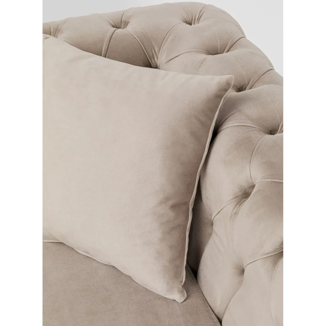 Canapés Bellissima 2-Places Velours Beige 200Cm