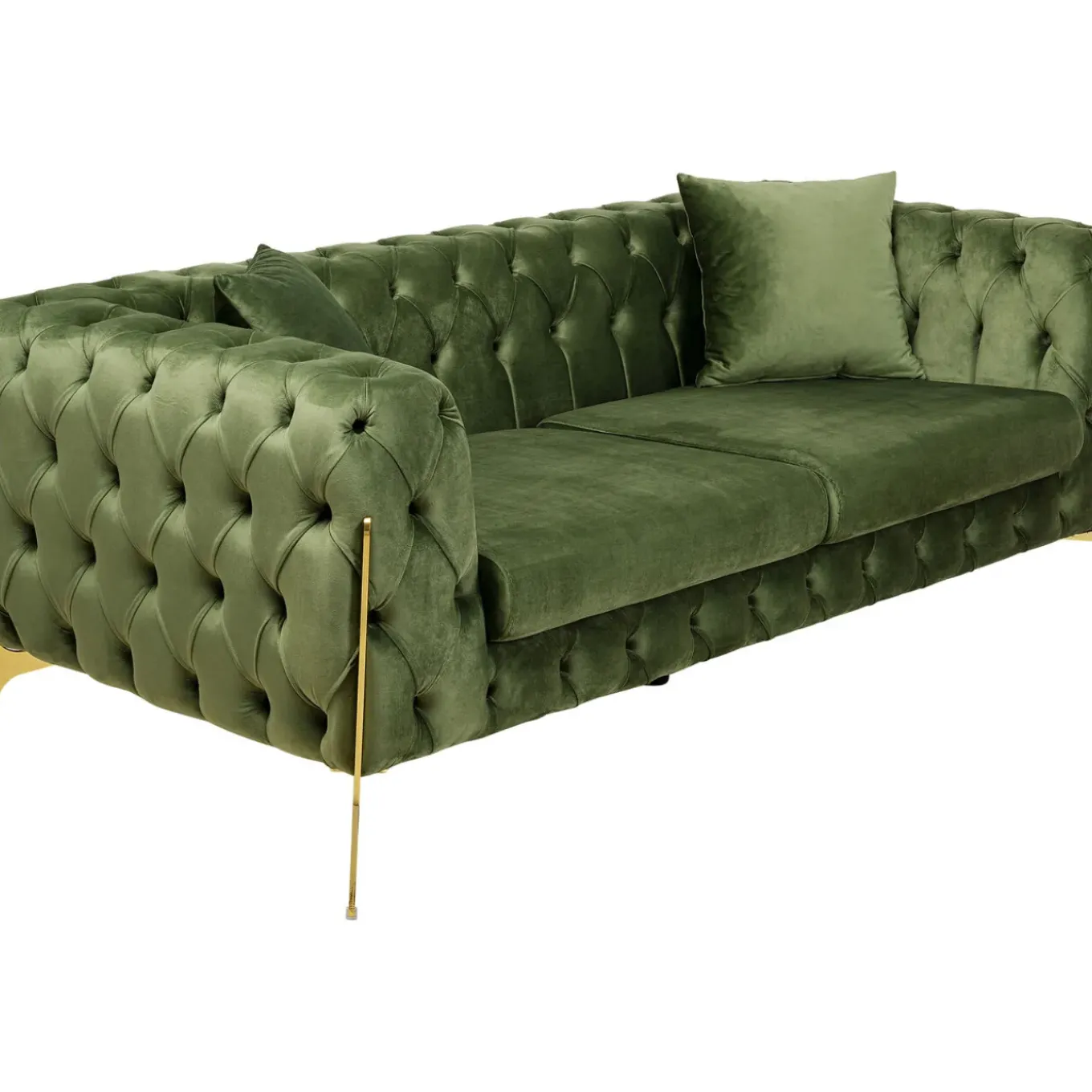 Canapés Bellissima 2-Places Velours Vert 200Cm
