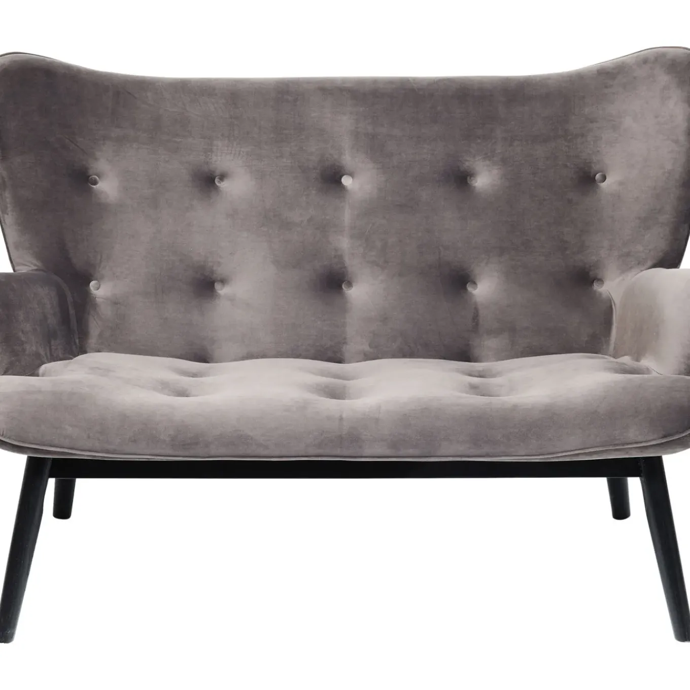 Canapés Black Vicky 2-Places Velours Gris