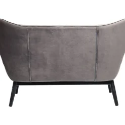 Canapés Black Vicky 2-Places Velours Gris