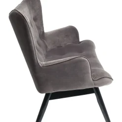 Canapés Black Vicky 2-Places Velours Gris